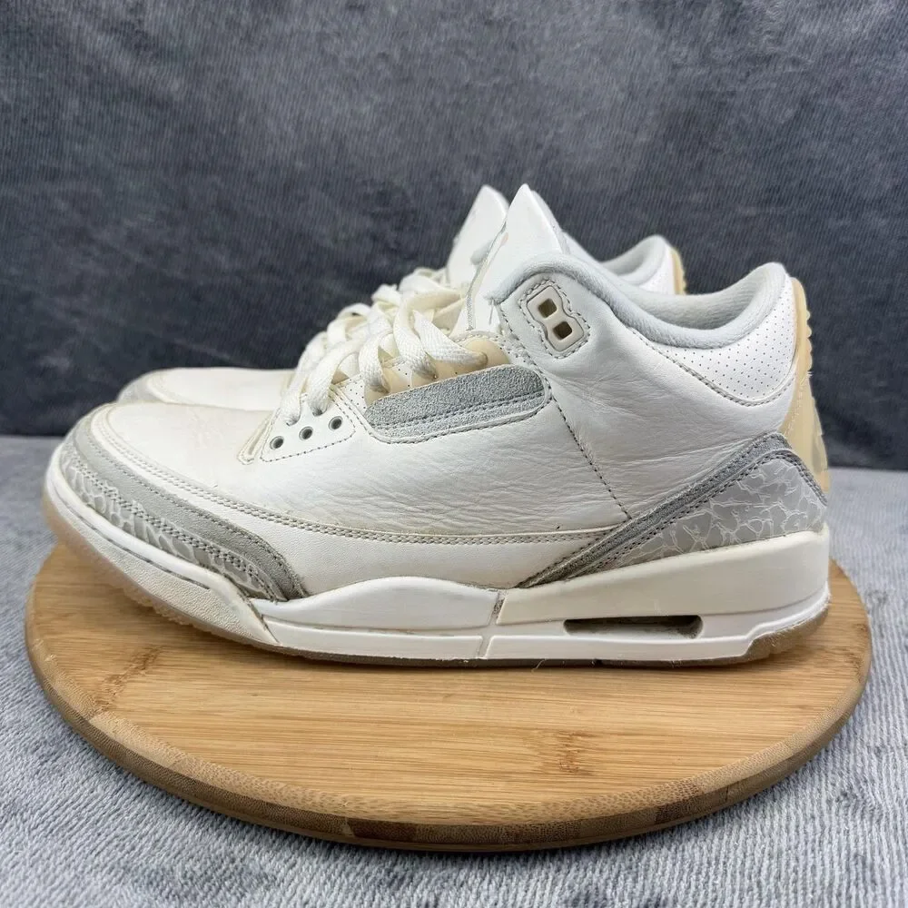 Jordan Shoes Mens Size 10 White Gray Mid Top Basketball Sneakers FJ9479-100